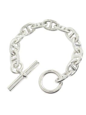 Hermes Polished TGM Chaine D'ancre Bracelet 12 Links